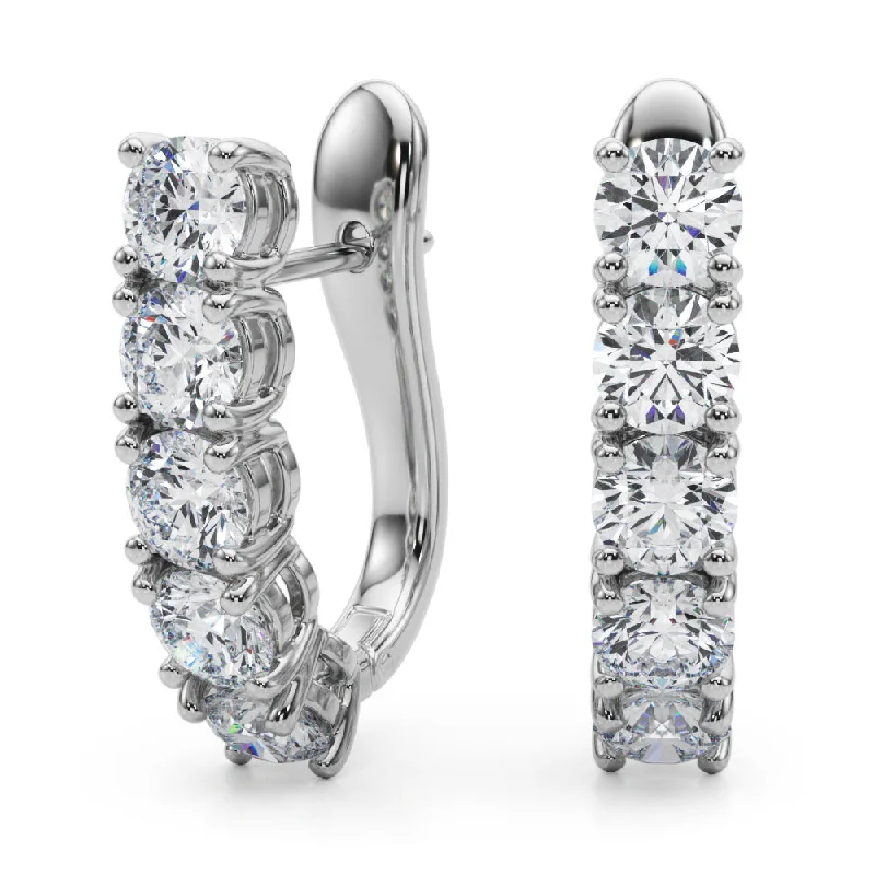 Silver Earrings for Women-Diamond Earring