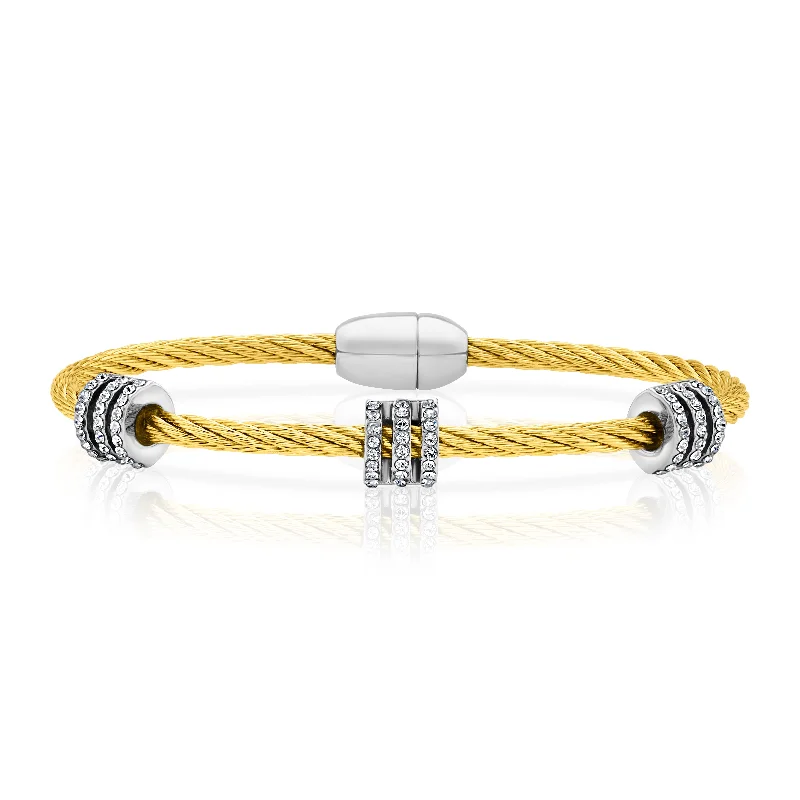 Bracelets For Everyday Fashion-MAGNETIC MARVEL ROPE BRACELET, GOLD